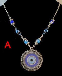 Evil eye talisman pendant necklace