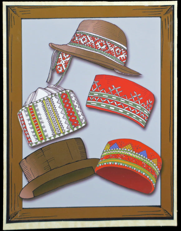 Latvian Hats Off Card