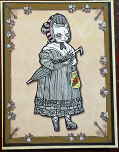 Vintage Cat Card - blank