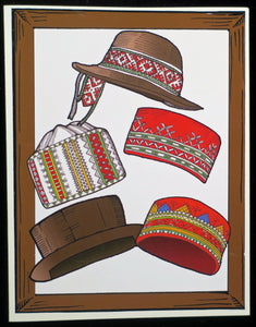Latvian Hats Off Card