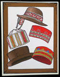 Latvian Hats Off Card