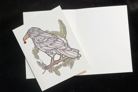 Raven Christmas Card