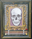 Human Skull Dia de los Muertos Ofrenda Shadowbox