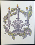 Latvian Candles Christmas Card
