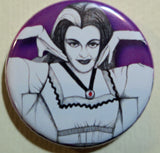 lily munster button magnet