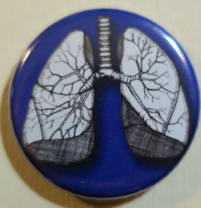 human heart anatomical button magnet
