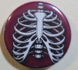 human ribs button magnet