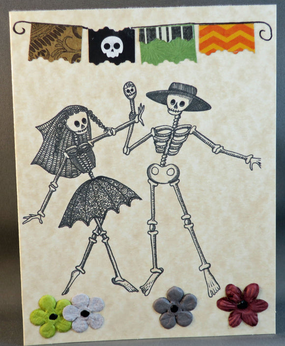 Dia de los Muertos Wedding Couple card