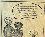 grandparents funny christmas card we have no use for your craft projects 