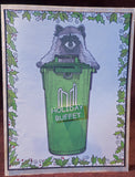 raccoon stinking holidays card