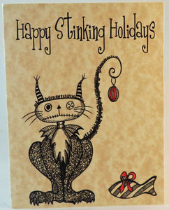 happy stinking holidays grumpy cat christmas card
