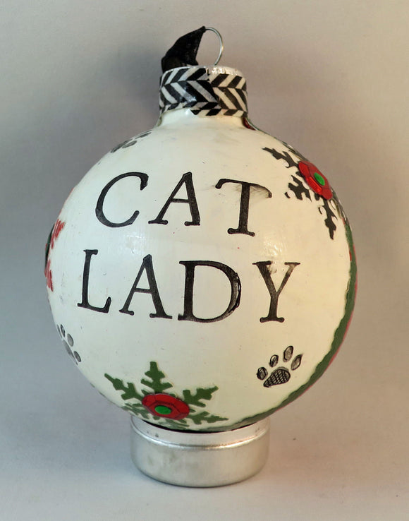 cat lady ornament