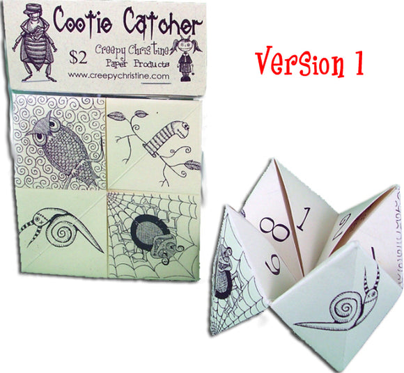 Cootie Catcher with fun fortunes already added