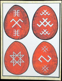 Latvian Symbol Egg Card