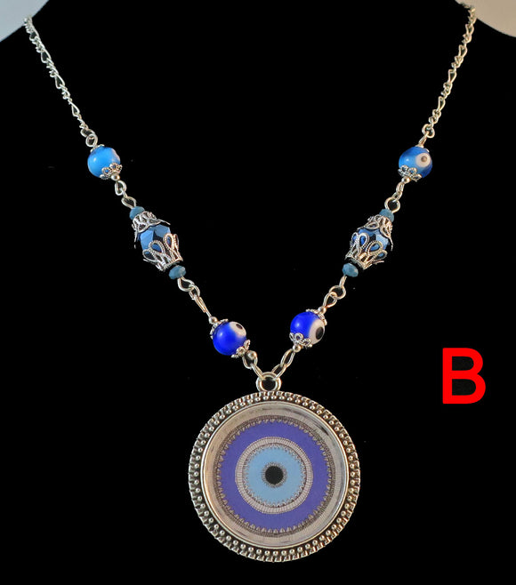 Evil eye talisman pendant necklace