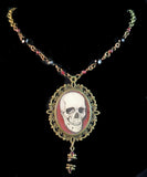 Human Skull pendant necklace goth
