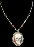 Human Skull pendant necklace goth