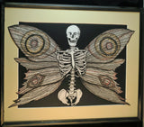 Human Skeleton Moth Prints