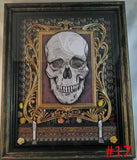Human Skull Dia de los Muertos Ofrenda Shadowbox