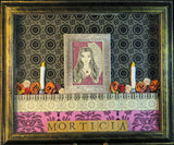 Morticia Addams Dia de los Muertos Ofrenda Shadowbox