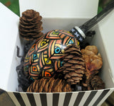 pine cone ornament with eyes