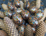 pine cone ornament with eyes