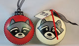 raccoon ornament happy stinking holidays