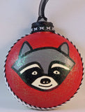 raccoon ornament happy stinking holidays
