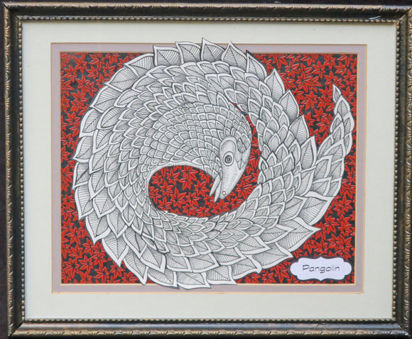 Pangolin Framed Original Illustration