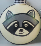 raccoon ornament happy stinking holidays
