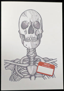 Skeleton with "My Name Was" tag