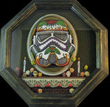 Sugar Skull Dia de los Muertos Storm Trooper Shadowbox