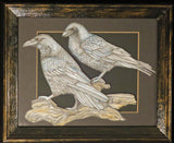 Raven original illustration framed